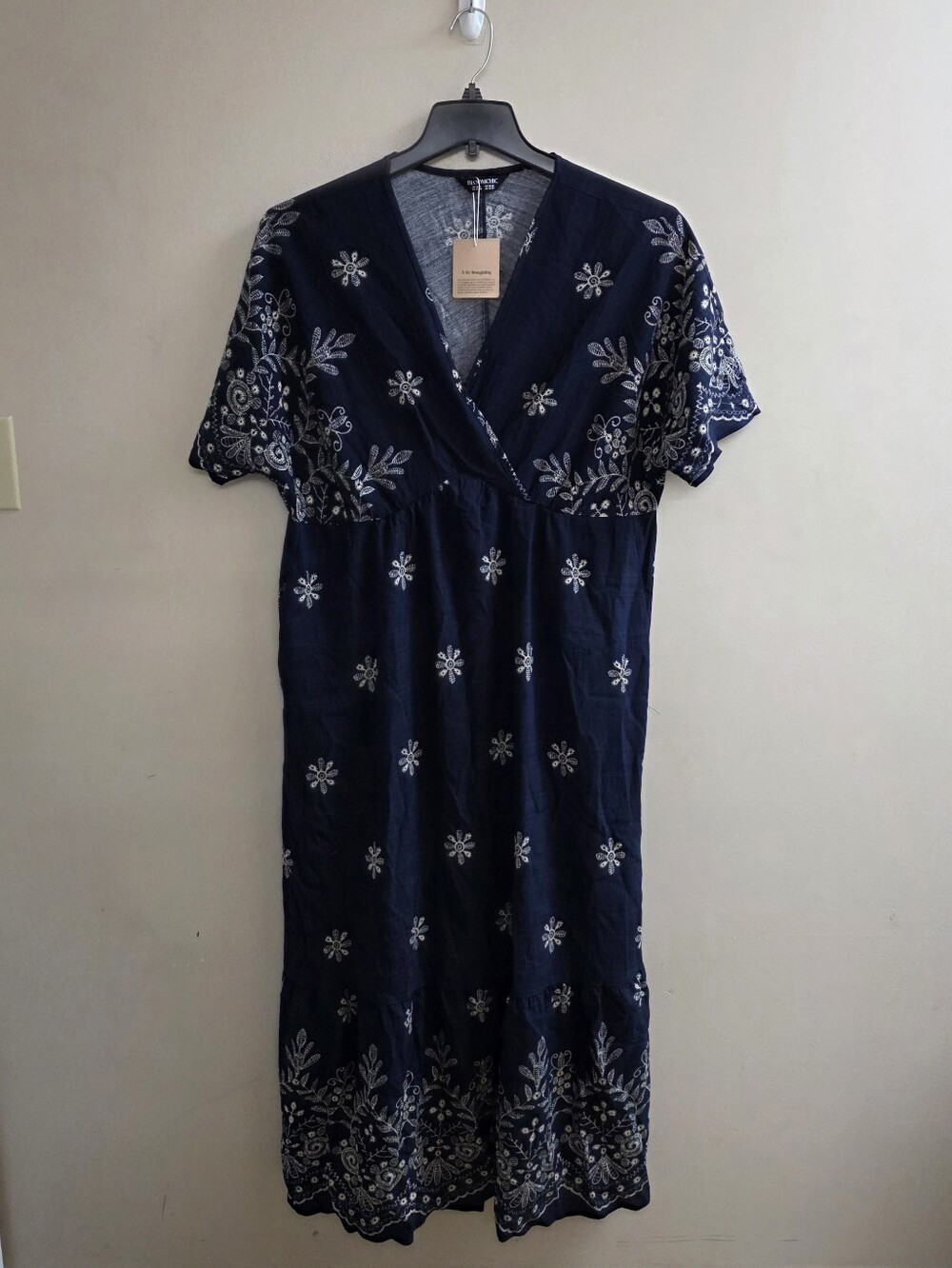NWT Bloomchic Navy Long Summer Dress  14 - 16